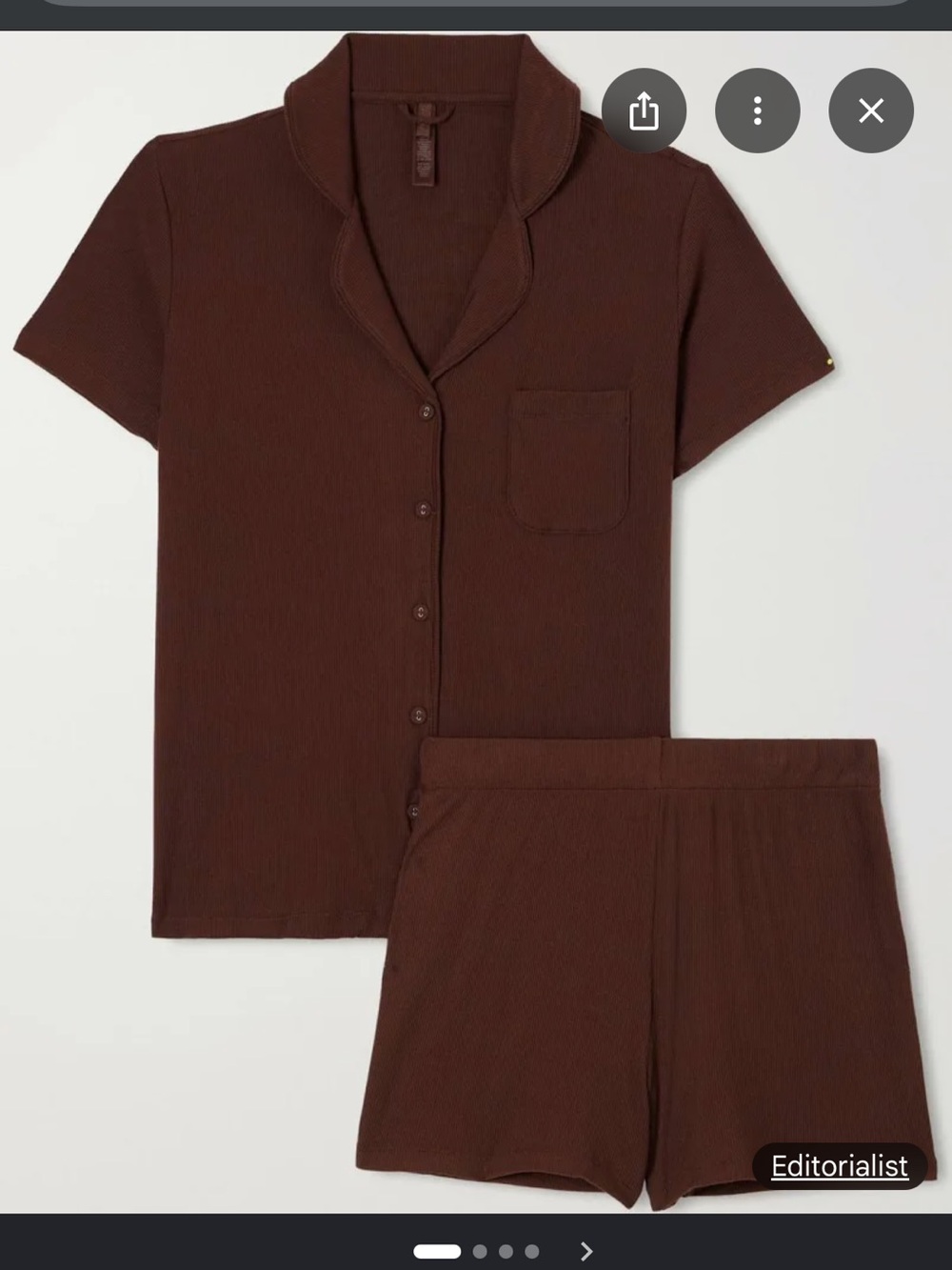 Skims Soft Modal Lounge Pajama Set Shorts